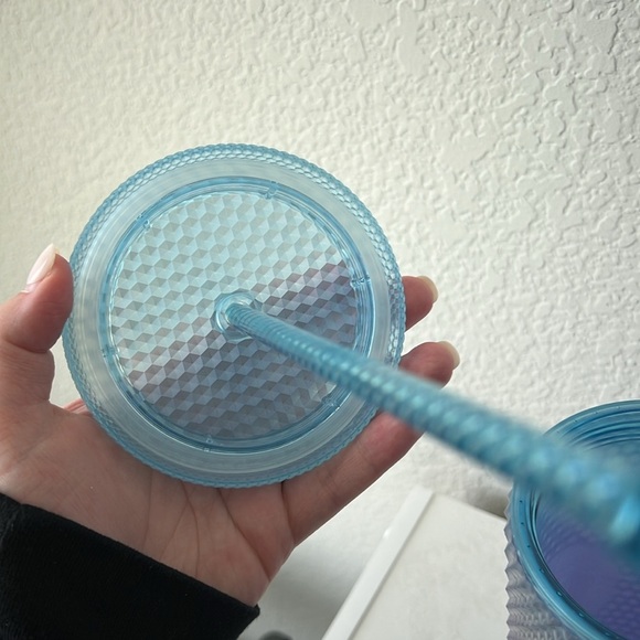 Starbucks Venti Studded Matte Mermaid Ombre Purple Blue Tumbler - Picture 5 of 6